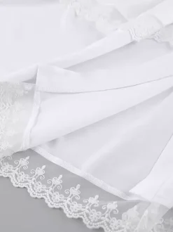 Boho Tiered Maxi Dress For Women - White Lace Patchwork Square Neck Chic Sundress - Summer Beach Vacation 2026