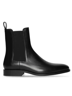 Boots For Men Fabulous Embroidered Artwork Cowhide Square Toe Chelsea Boots