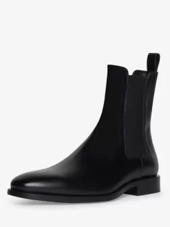 Boots For Men Fabulous Embroidered Artwork Cowhide Square Toe Chelsea Boots