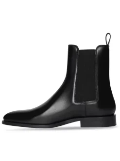 Boots For Men Fabulous Embroidered Artwork Cowhide Square Toe Chelsea Boots