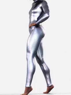 Booty Sculpted Full Metallic Bodysuit Latex Catsuits Halloween