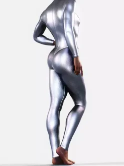 Booty Sculpted Full Metallic Bodysuit Latex Catsuits Halloween