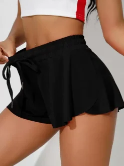 Bottoms Women's Activewear Buttom White Polyester For Running Summer Activewear