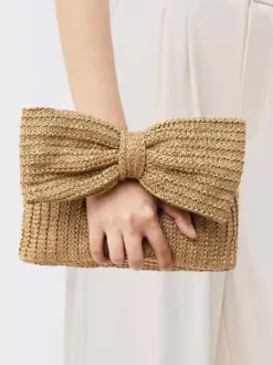 Bow Straw Clutch Bag Vacation Small Bag For Women 2026