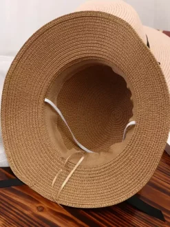 Bowknot Straw Hat For Women Summer Outdoor Foldable Sunshade Beach Hat 2026