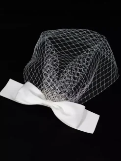Bows Wedding Veils One-Tier Net Bridal Veil