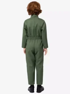 Boys Pilot Jumpsuit Costumes For Kids Hunter Green Halloween Carvinal Costumes