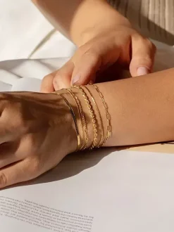 Bracelet Multi-Layer Beaded Braid Plated Chic Casual Bracelet