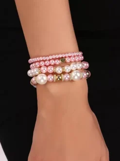 Bracelet Pearl Harmoniously Varied Beaded Star 4PCS Bracelets