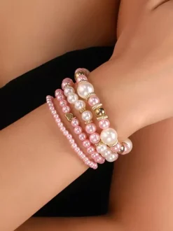 Bracelet Pearl Harmoniously Varied Beaded Star 4PCS Bracelets