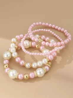 Bracelet Pearl Harmoniously Varied Beaded Star 4PCS Bracelets