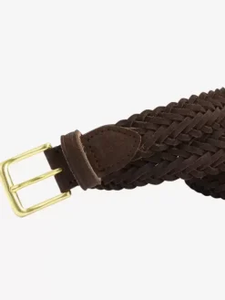 Braided Leather Belt Distressed Retro Women's Belts With Buckle