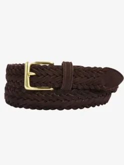 Braided Leather Belt Distressed Retro Women's Belts With Buckle