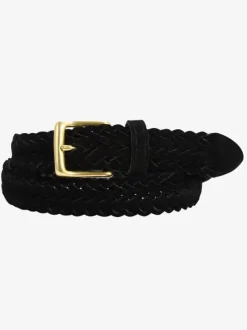 Braided Leather Belt Distressed Retro Women's Belts With Buckle