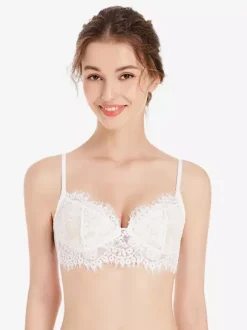 Bra White Daily Casual Chic Lace Lingerie