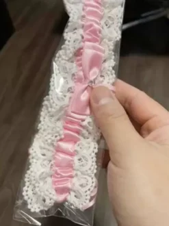 Bridal Accessories Wedding Garters for Bride Pink Lace Indoor For Women
