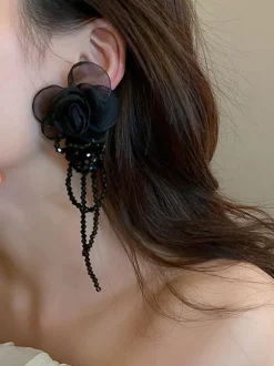 Bridal Earrings Rhinestone Women's Rhinestone Pierced Bridal Jewelry