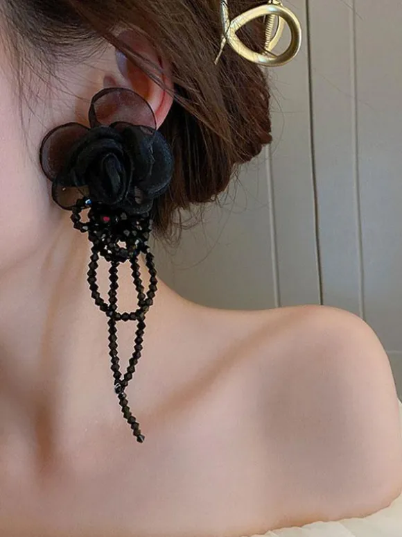 Bridal Earrings Rhinestone Women's Rhinestone Pierced Bridal Jewelry