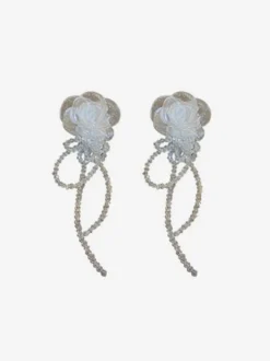 Bridal Earrings Rhinestone Women's Rhinestone Pierced Bridal Jewelry