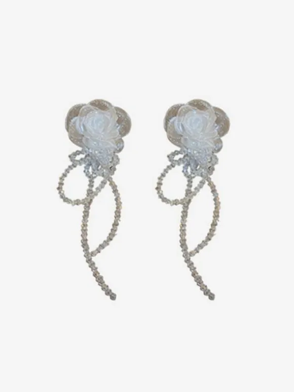 Bridal Earrings Rhinestone Women's Rhinestone Pierced Bridal Jewelry