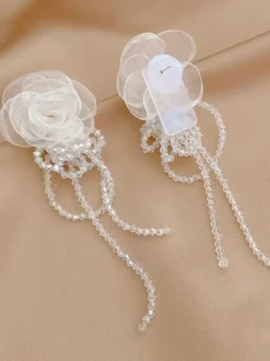 Bridal Earrings Rhinestone Women's Rhinestone Pierced Bridal Jewelry