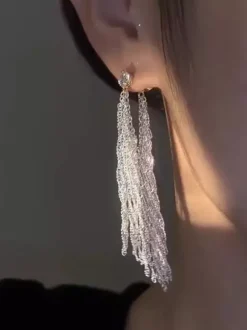Bridal Earrings Women's Metal Pierced Bridal Jewelry