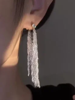 Bridal Earrings Women's Metal Pierced Bridal Jewelry