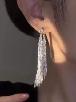 Bridal Earrings Women's Metal Pierced Bridal Jewelry