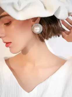 Bridal Earrings Women's Metal Pierced Wedding Jewelry