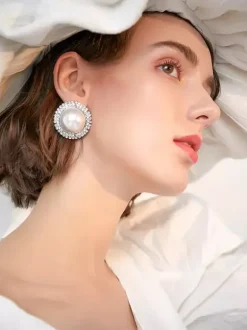 Bridal Earrings Women's Metal Pierced Wedding Jewelry