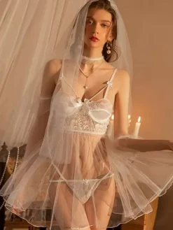 Bridal Lingerie Bride Costumes Women's Polyester Sexy Costumes