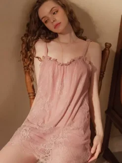 Bridal Lingerie Chemise For Women White Lace Layered Lingerie