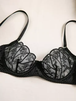 Bridal Lingerie Lace Artwork White 2-Piece Bra Panty Sets