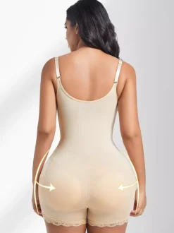Bridal Lingerie Lingerie Shapewear Nude Sleeveless Straps Full-Body Shaper Plus Size Tummy Control Bust Support Bodysuit Butt Lift Waist Cincher Girdle