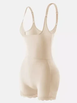 Bridal Lingerie Lingerie Shapewear Nude Sleeveless Straps Full-Body Shaper Plus Size Tummy Control Bust Support Bodysuit Butt Lift Waist Cincher Girdle
