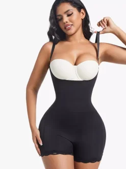 Bridal Lingerie Lingerie Shapewear Nude Sleeveless Straps Full-Body Shaper Plus Size Tummy Control Bust Support Bodysuit Butt Lift Waist Cincher Girdle