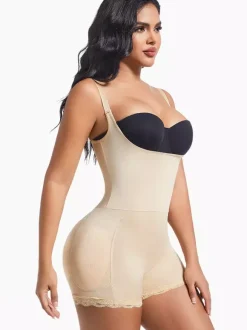 Bridal Lingerie Lingerie Shapewear Nude Sleeveless Straps Full-Body Shaper Plus Size Tummy Control Bust Support Bodysuit Butt Lift Waist Cincher Girdle