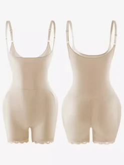 Bridal Lingerie Lingerie Shapewear Nude Sleeveless Straps Full-Body Shaper Plus Size Tummy Control Bust Support Bodysuit Butt Lift Waist Cincher Girdle