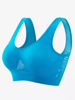 Bridal Lingerie Open-Back Yoga Bra Thin Unpadded Wireless Lifting Fit Plus Size Sexy Mesh Workout Crop Top