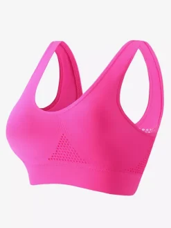 Bridal Lingerie Open-Back Yoga Bra Thin Unpadded Wireless Lifting Fit Plus Size Sexy Mesh Workout Crop Top