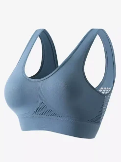 Bridal Lingerie Open-Back Yoga Bra Thin Unpadded Wireless Lifting Fit Plus Size Sexy Mesh Workout Crop Top