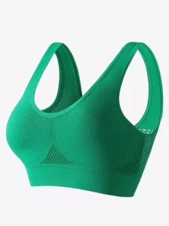 Bridal Lingerie Open-Back Yoga Bra Thin Unpadded Wireless Lifting Fit Plus Size Sexy Mesh Workout Crop Top