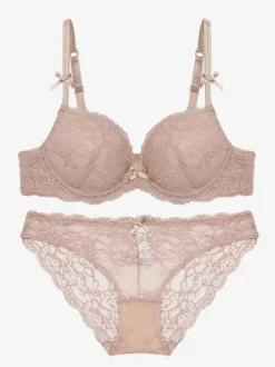 Bridal Lingerie 2-Piece Lace Violet Bra Panty Sets