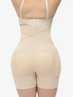 Bridal Lingerie Plus Size Shapewear Nude Front Button Butt Lifter High Waist Trainer Body Shaper