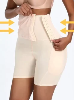 Bridal Lingerie Plus Size Shapewear Nude Front Button Butt Lifter High Waist Trainer Body Shaper