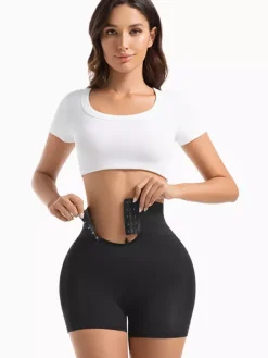 Bridal Lingerie Plus Size Adjustable Shaping Shorts For Women Hook & Eye Waist Removable Hip Pads Curvy Butt Lift