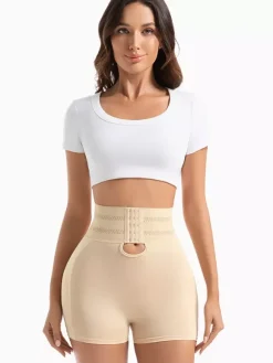 Bridal Lingerie Plus Size Adjustable Shaping Shorts For Women Hook & Eye Waist Removable Hip Pads Curvy Butt Lift