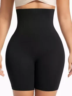 Bridal Lingerie Postpartum High-Waisted Shaping Shorts Plus Size Tummy Control Butt Lift Waist Cincher Girdle Square-Cut Legs