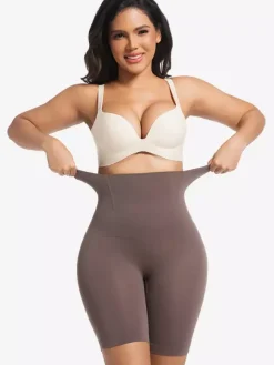Bridal Lingerie Postpartum High-Waisted Shaping Shorts Plus Size Tummy Control Butt Lift Waist Cincher Girdle Square-Cut Legs