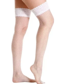 Bridal Lingerie Stockings Fishnet Nets Nylon Red Thigh High Wedding Lingerie